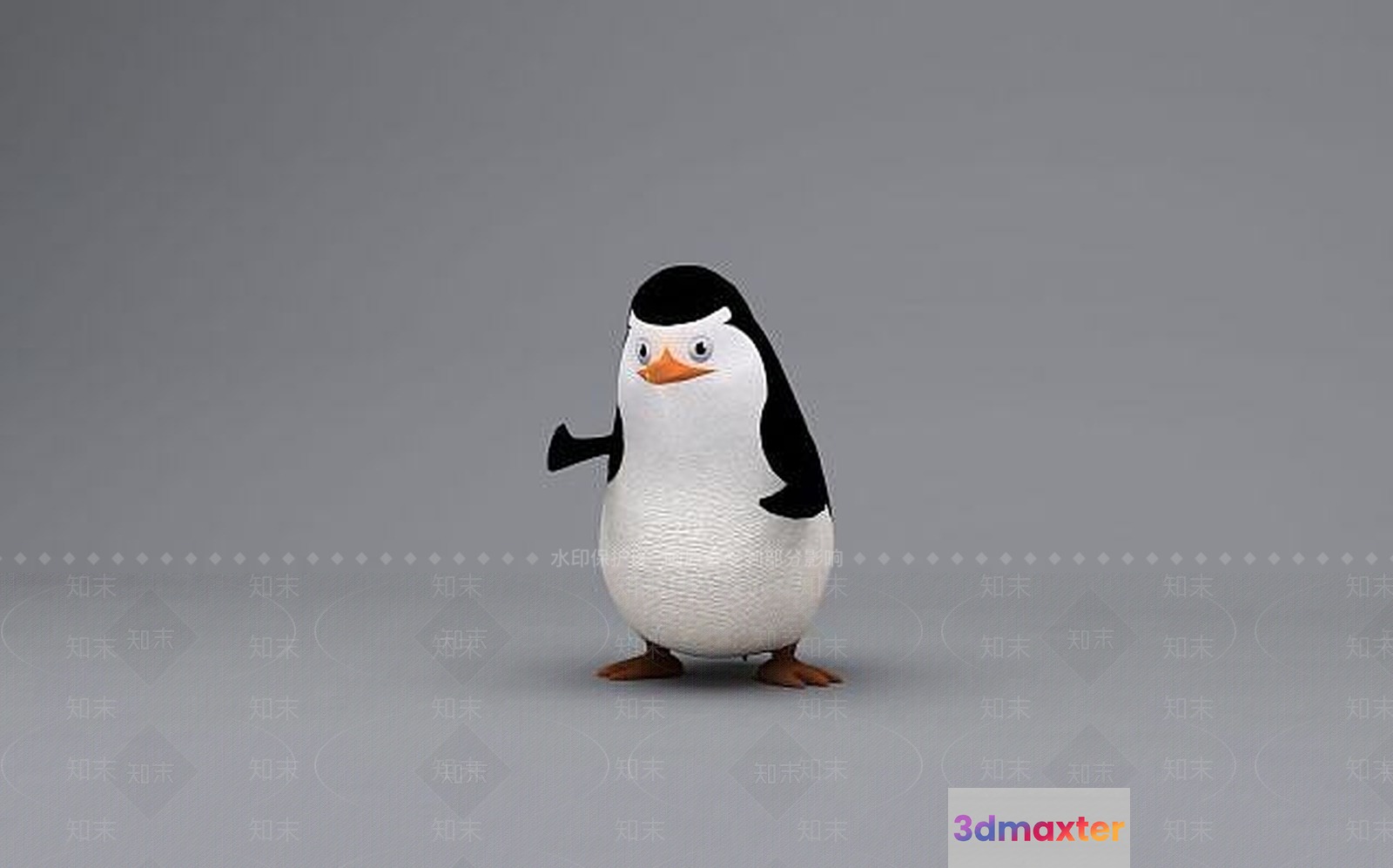 A Cartoon Penguin 3D Model - 19565 - VRAY Render