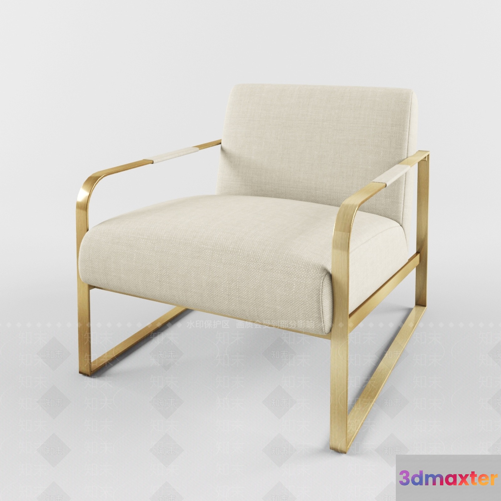 A Modern Armchair 3D Model - 1374 - VRAY Render