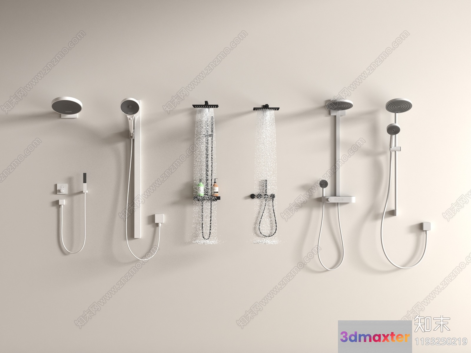 Modern Shower Fixtures 3D Model - 8024 - VRAY Render