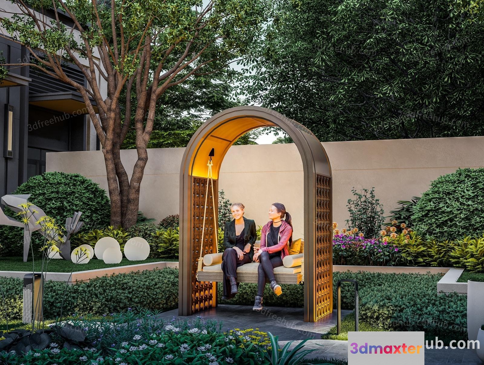 Modern Garden Swing 3D Model - 19209 - VRAY Render