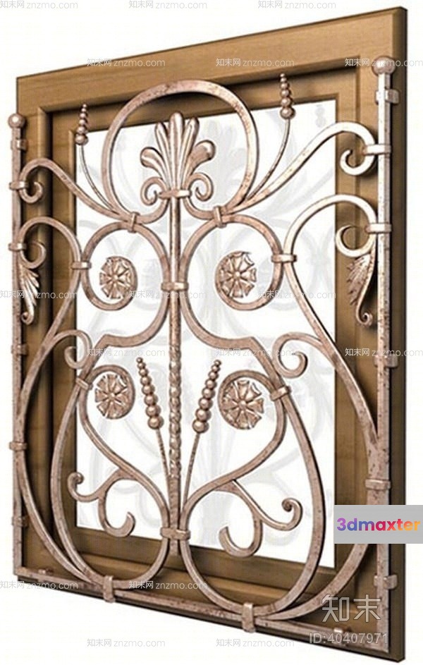 A Decorative Metal Piece 3D Model - 22915 - VRAY Render