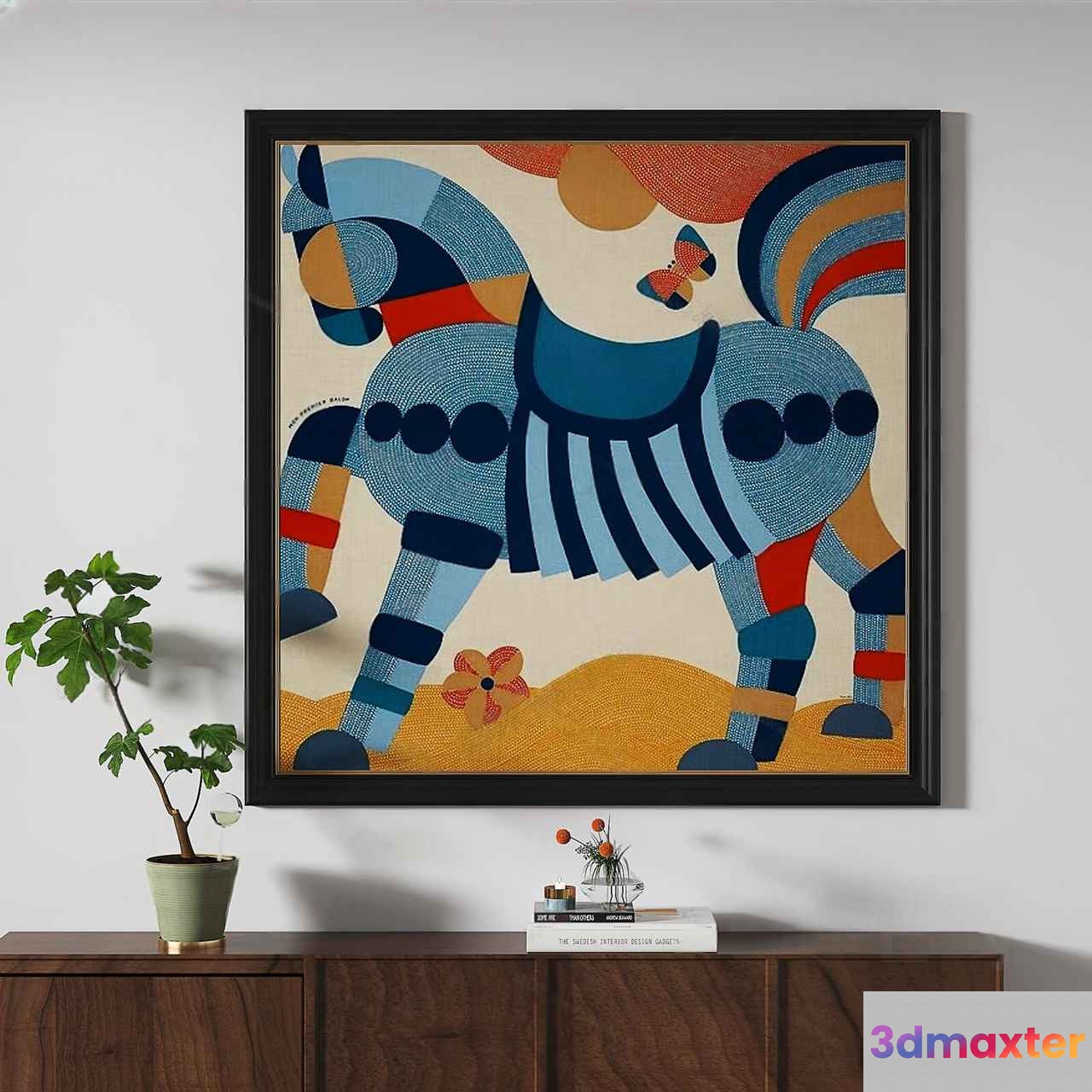 Modern Abstract Art 3D Model - 4883 - VRAY Render