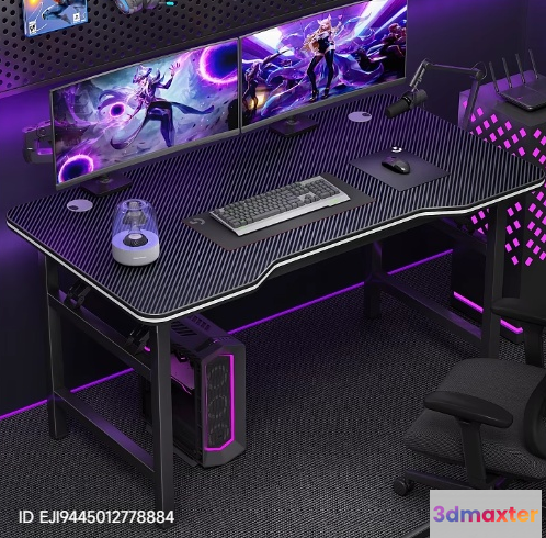 Gaming Desk Setup 3D Model - 15593 - VRAY Render