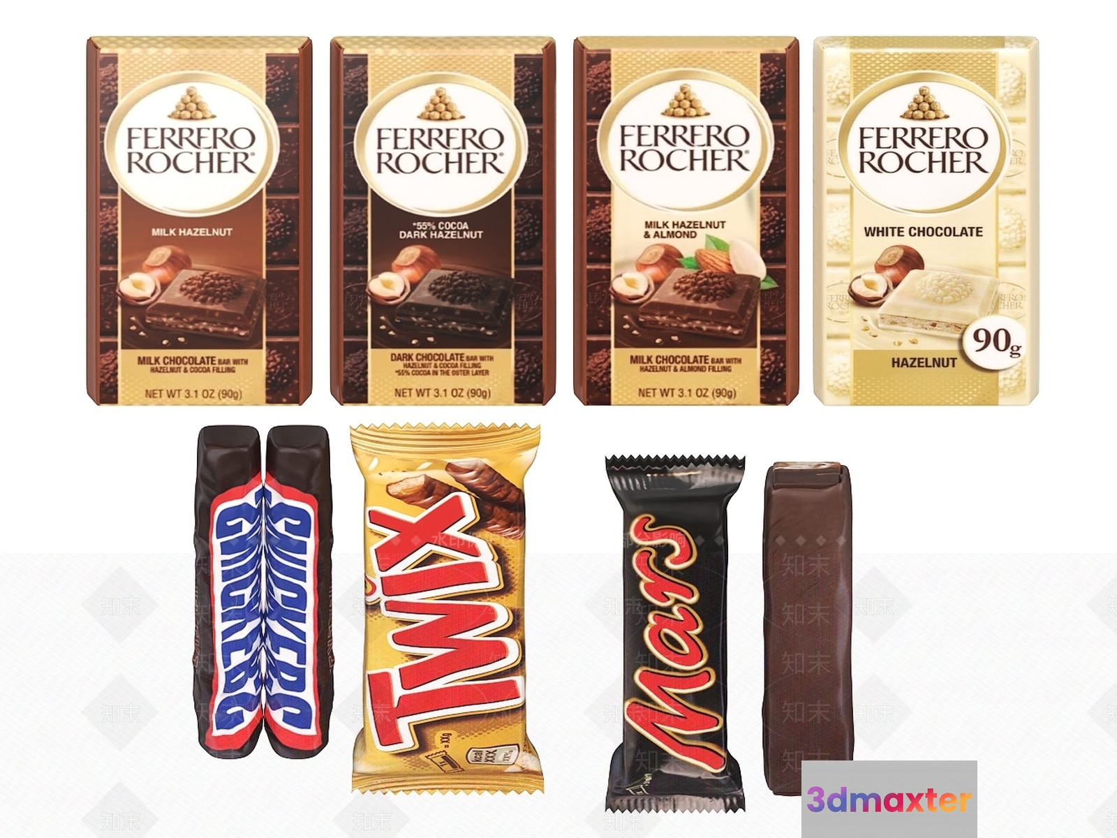 Chocolate Bars 3D Model - 8648 - VRAY Render