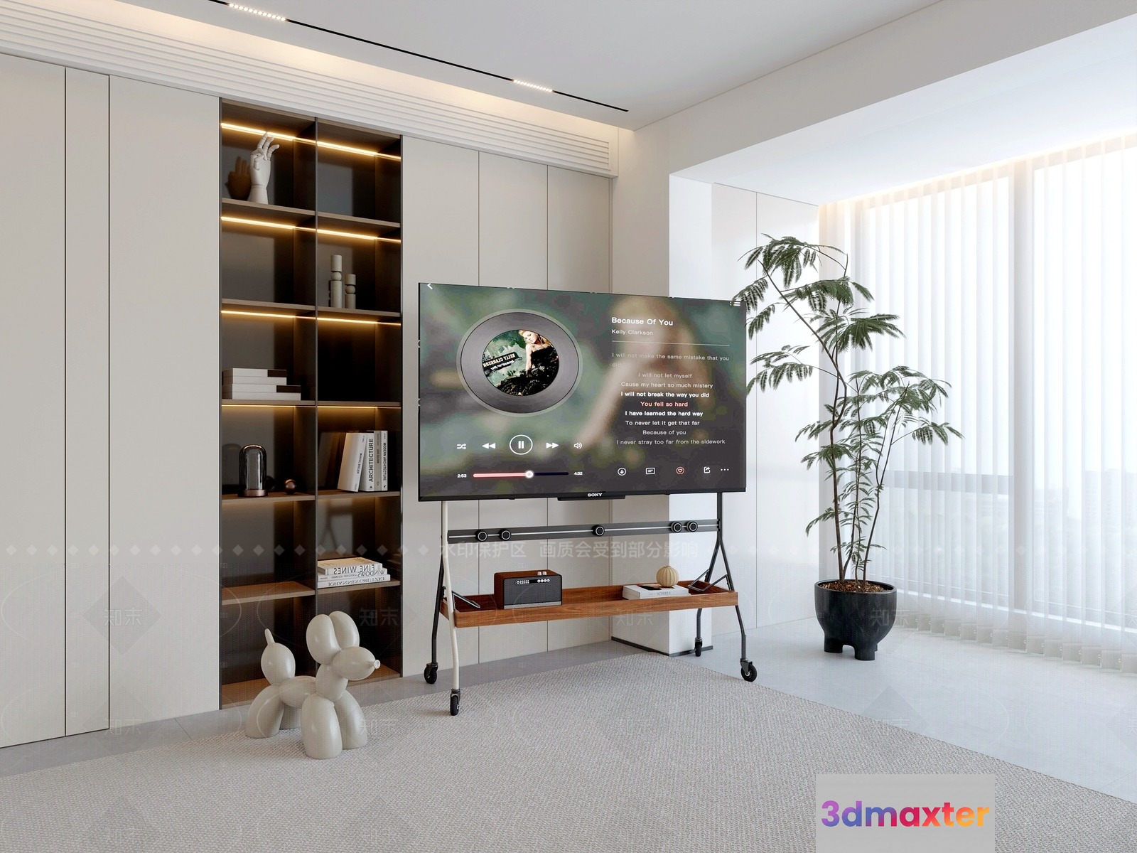Modern Living Room 3D Model - 22306 - CORONA Render