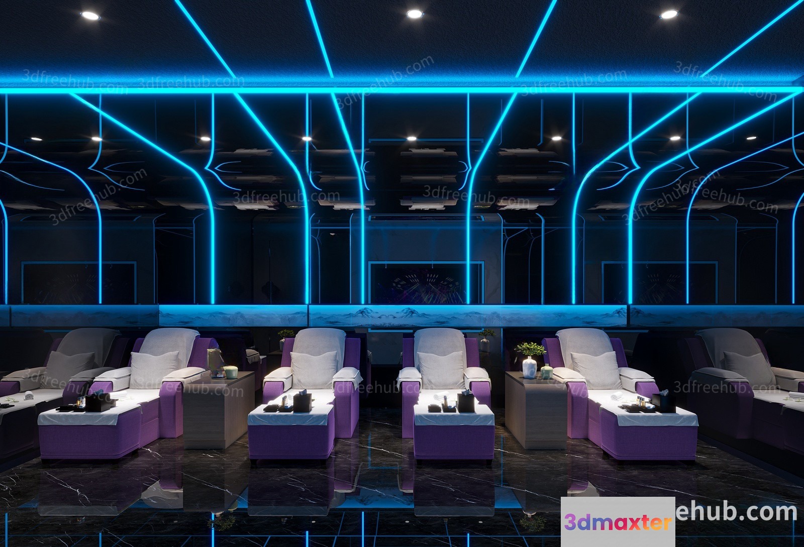 Modern Spa Room 3D Model - 21168 - VRAY Render