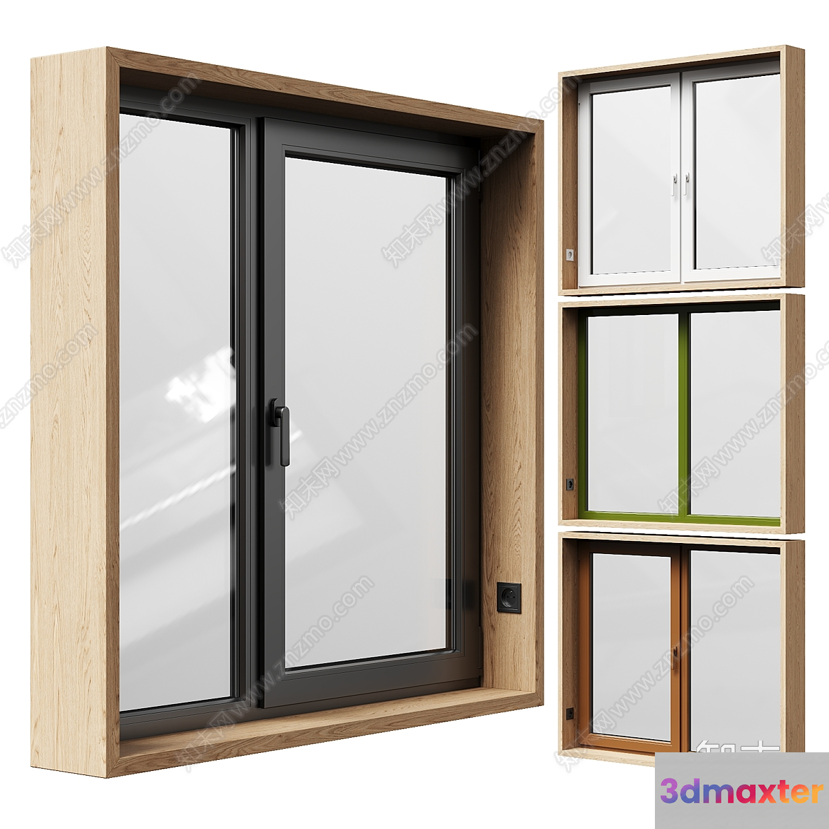 Wooden Window Frame 3D Model - 5964 - VRAY Render