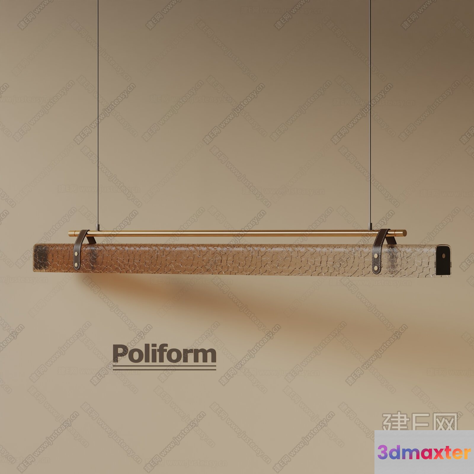 Gold Light Fixture 3D Model - 674 - VRAY Render