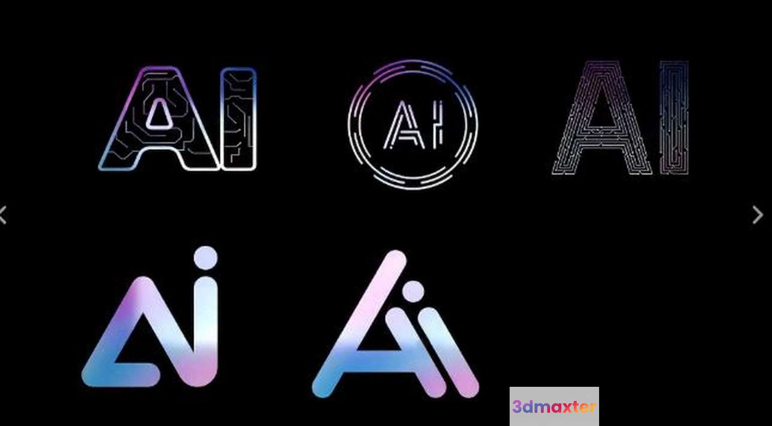 The Main Subject Is A Collection Of Ai Logos 3D Model - 5347 - VRAY Render