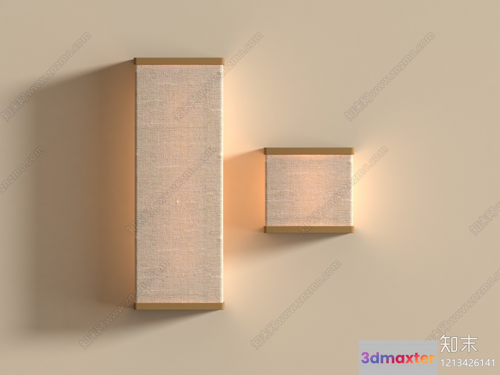 Gold Light Fixture 3D Model - 3924 - VRAY Render
