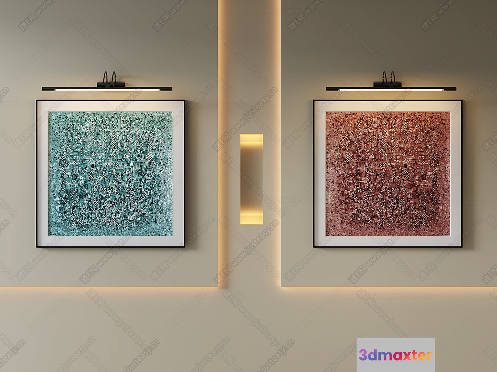 Modern Wall Art 3D Model - 12964 - VRAY Render