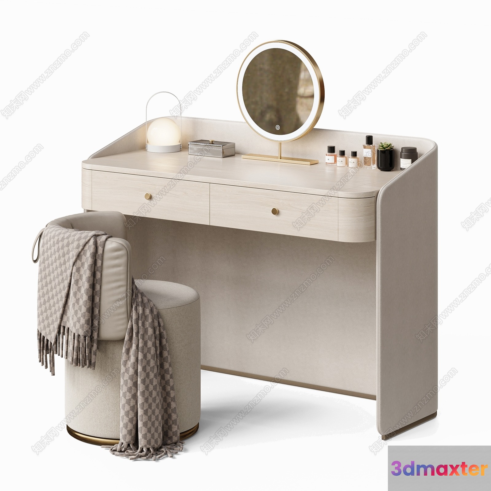 Modern Vanity Table 3D Model - 5233 - VRAY Render