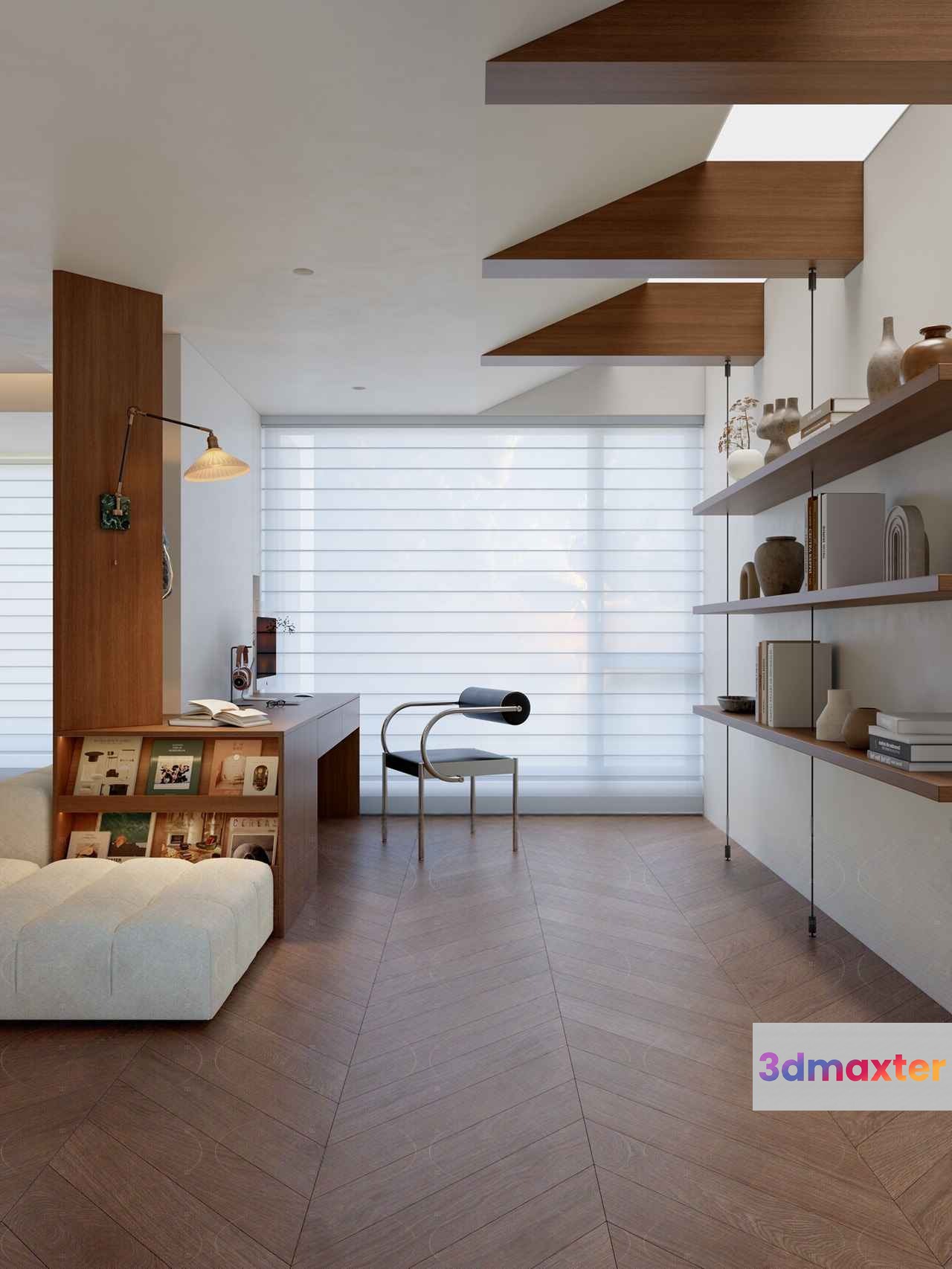 Modern Home Office 3D Model - 19727 - CORONA Render