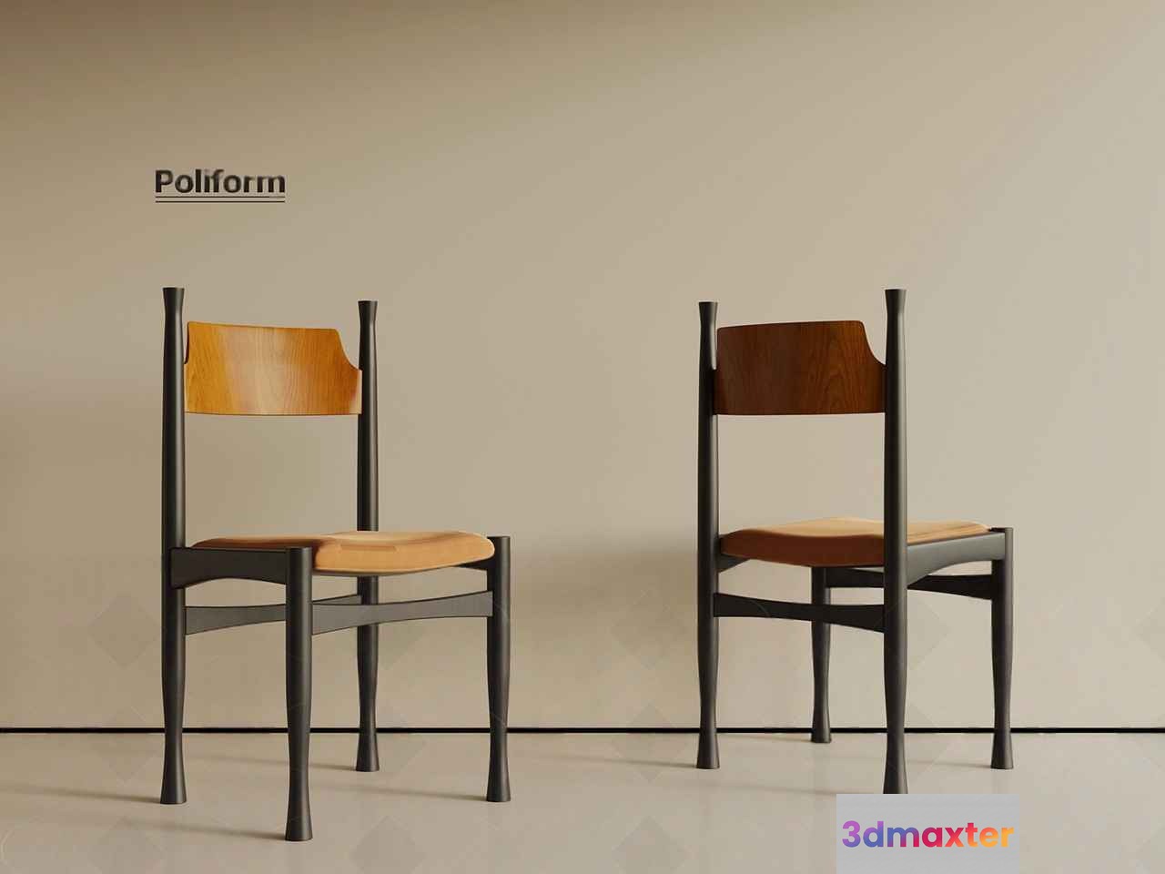 Modern Wooden Chairs 3D Model - 18160 - VRAY Render