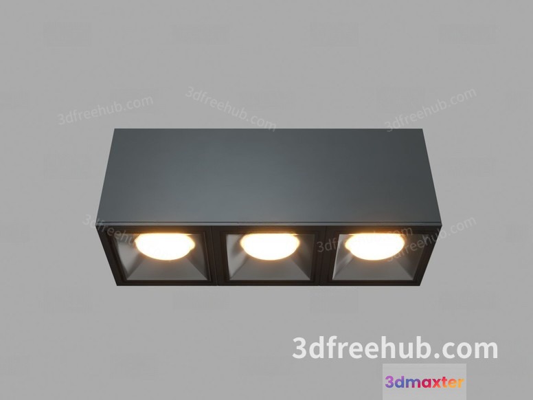 Light Fixture With Four Lights 3D Model - 23249 - VRAY Render