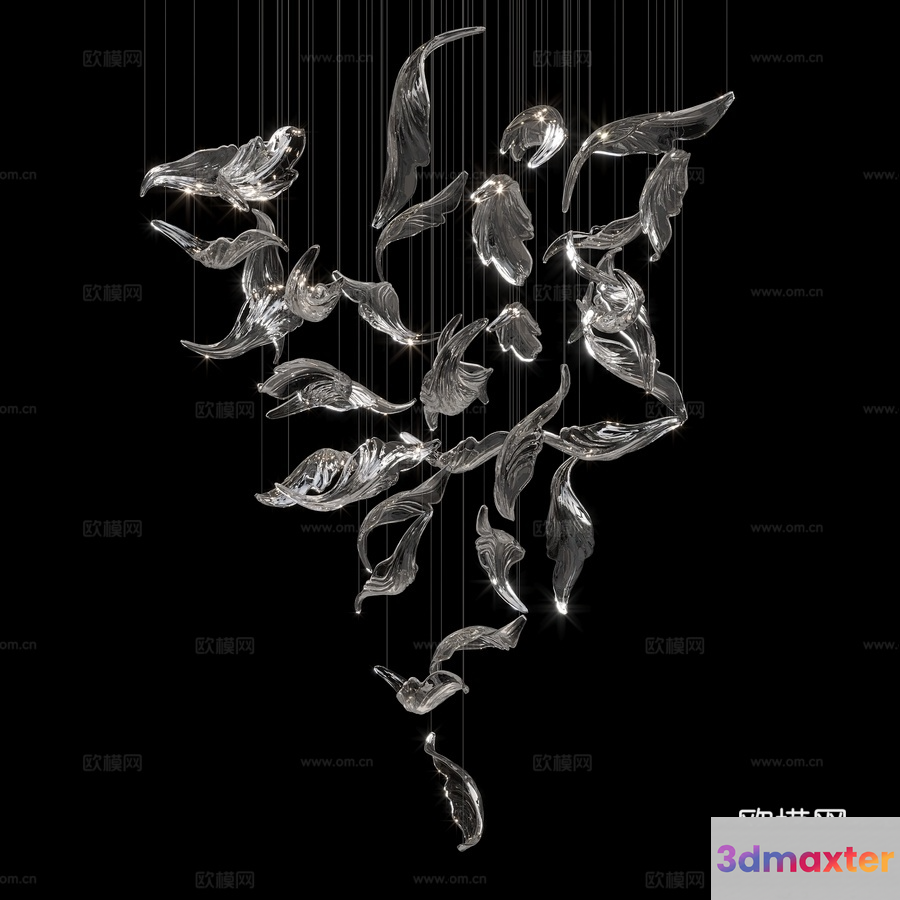 A Crystal Chandelier 3D Model - 13541 - VRAY Render