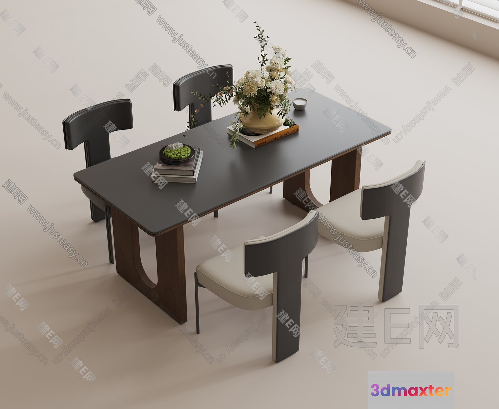 Modern Dining Table 3D Model - 11844 - VRAY Render