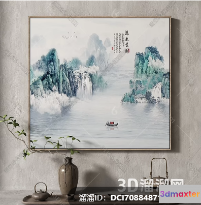 Chinese-Style Painting 3D Model - 6371 - VRAY Render