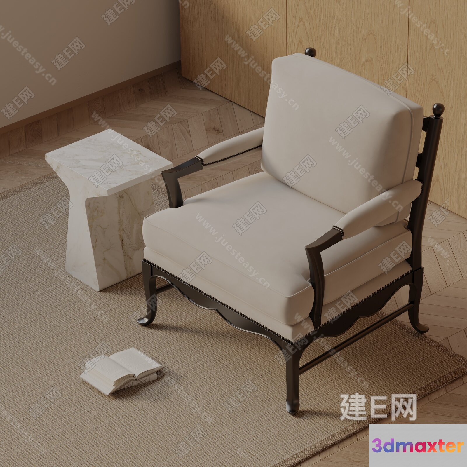 Modern Living Room 3D Model - 17998 - VRAY Render