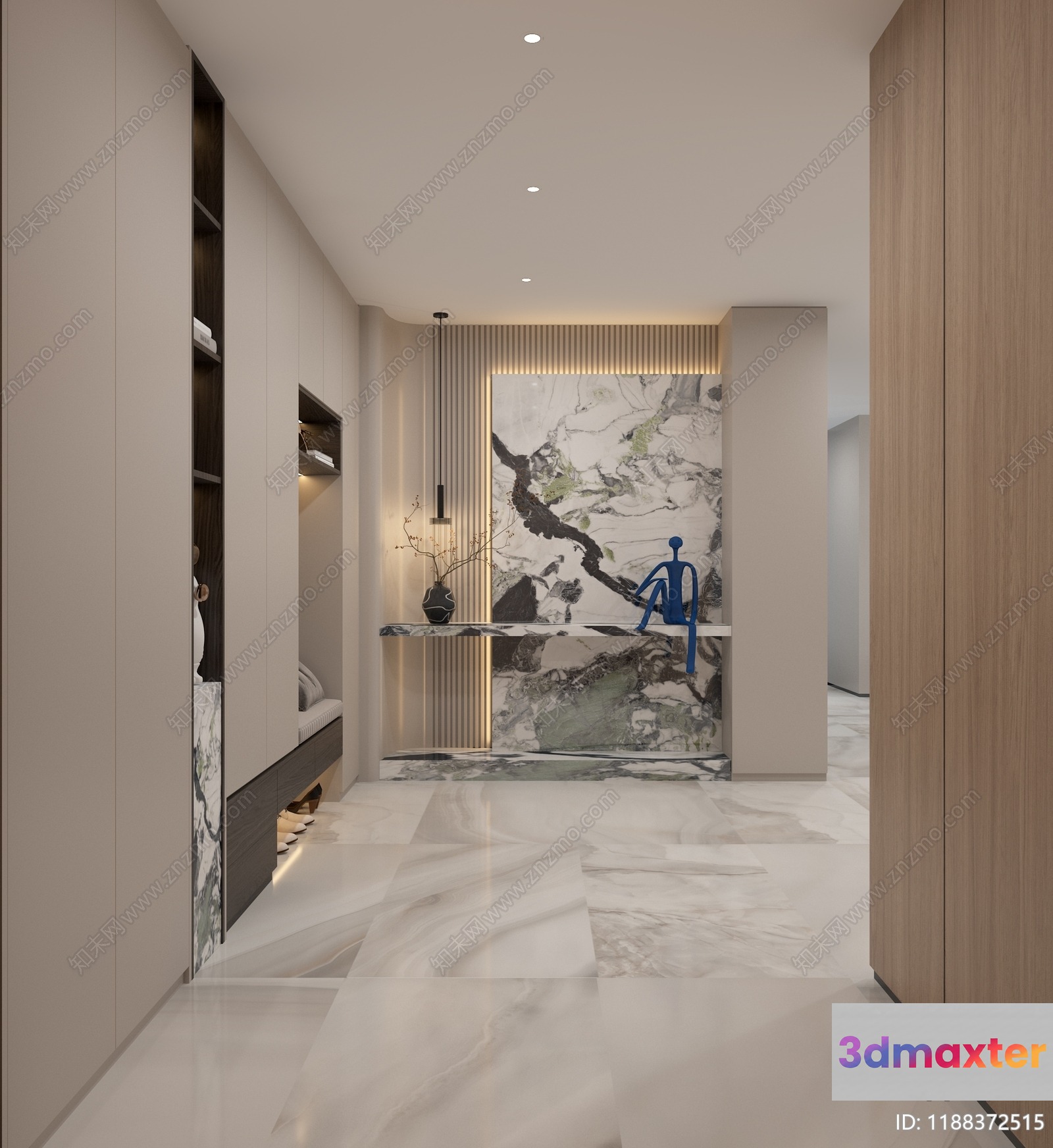 Modern Abstract Art 3D Model - 10316 - VRAY Render