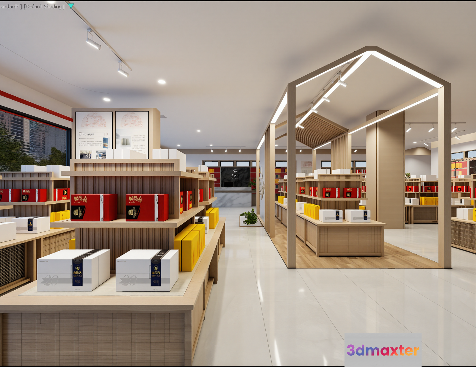 Modern Retail Display 3D Model - 7594 - VRAY Render