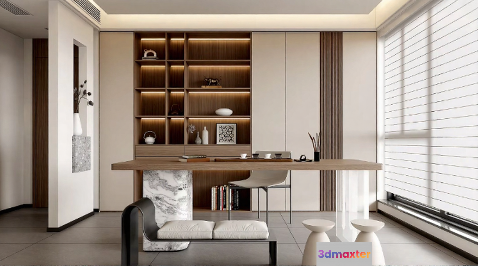 Modern Home Office 3D Model - 5863 - VRAY Render