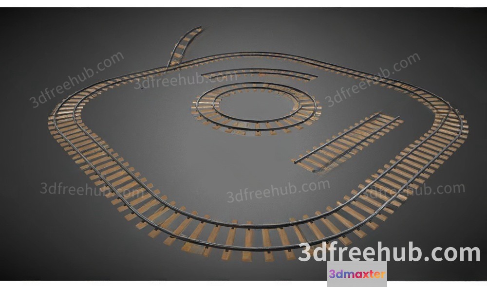 3D Train Tracks 3D Model - 22472 - VRAY Render