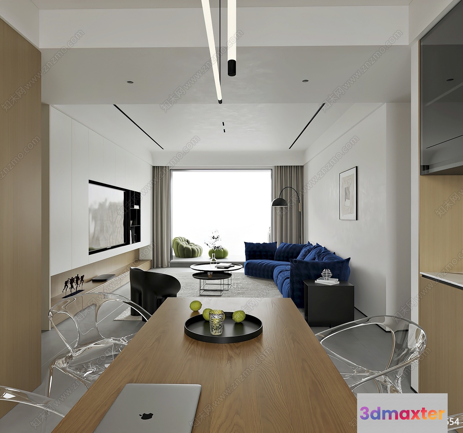 A Modern Living Room 3D Model - 20689 - VRAY Render
