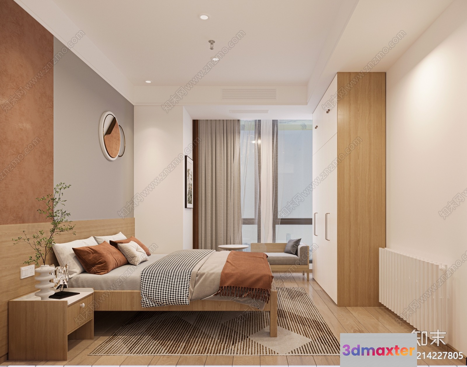 Cozy Bedroom 3D Model - 17469 - VRAY Render