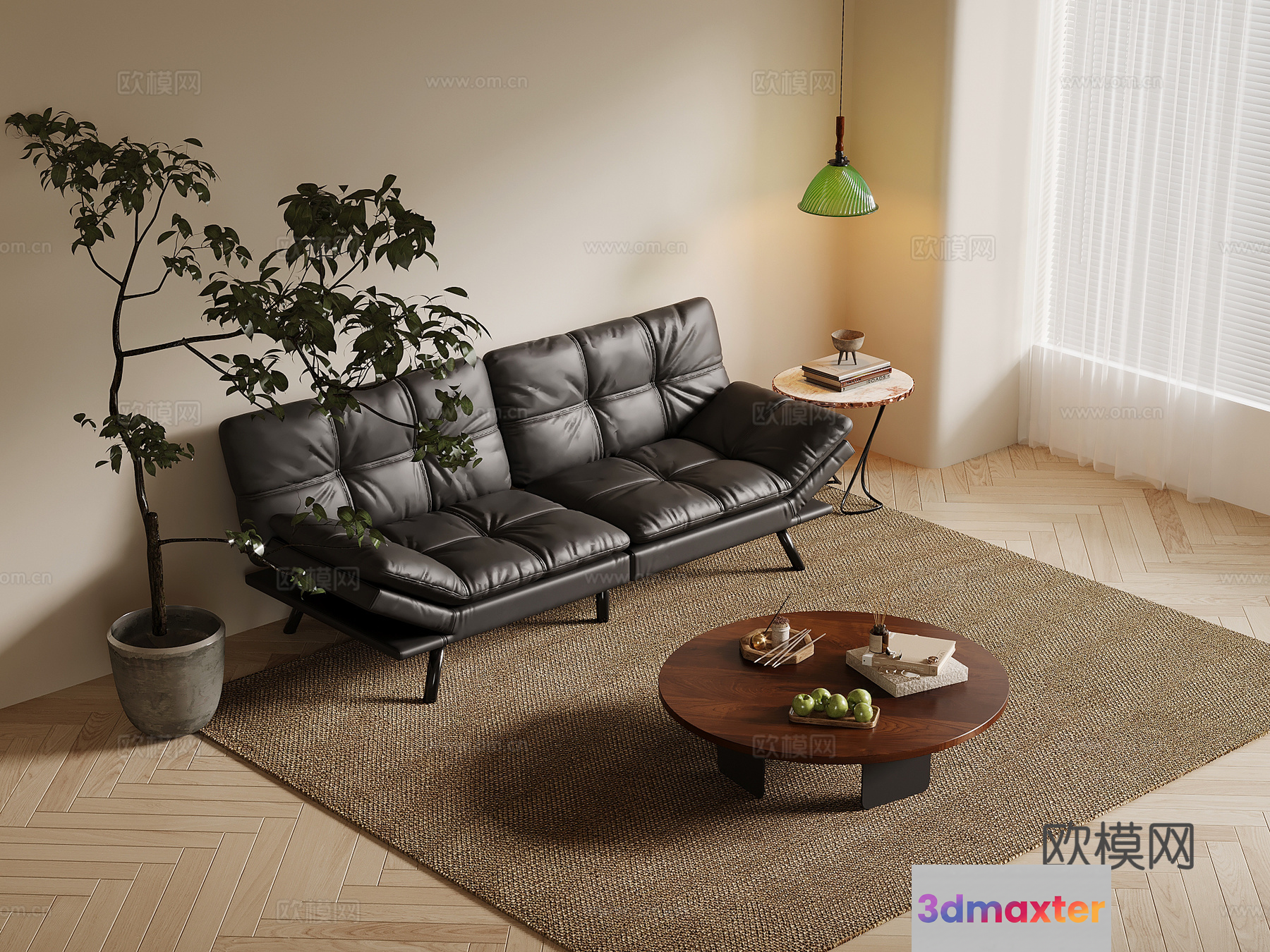 Modern Living Room 3D Model - 4082 - VRAY Render