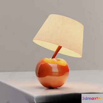 A Red Apple Lamp 3D Model - 282 - VRAY Render