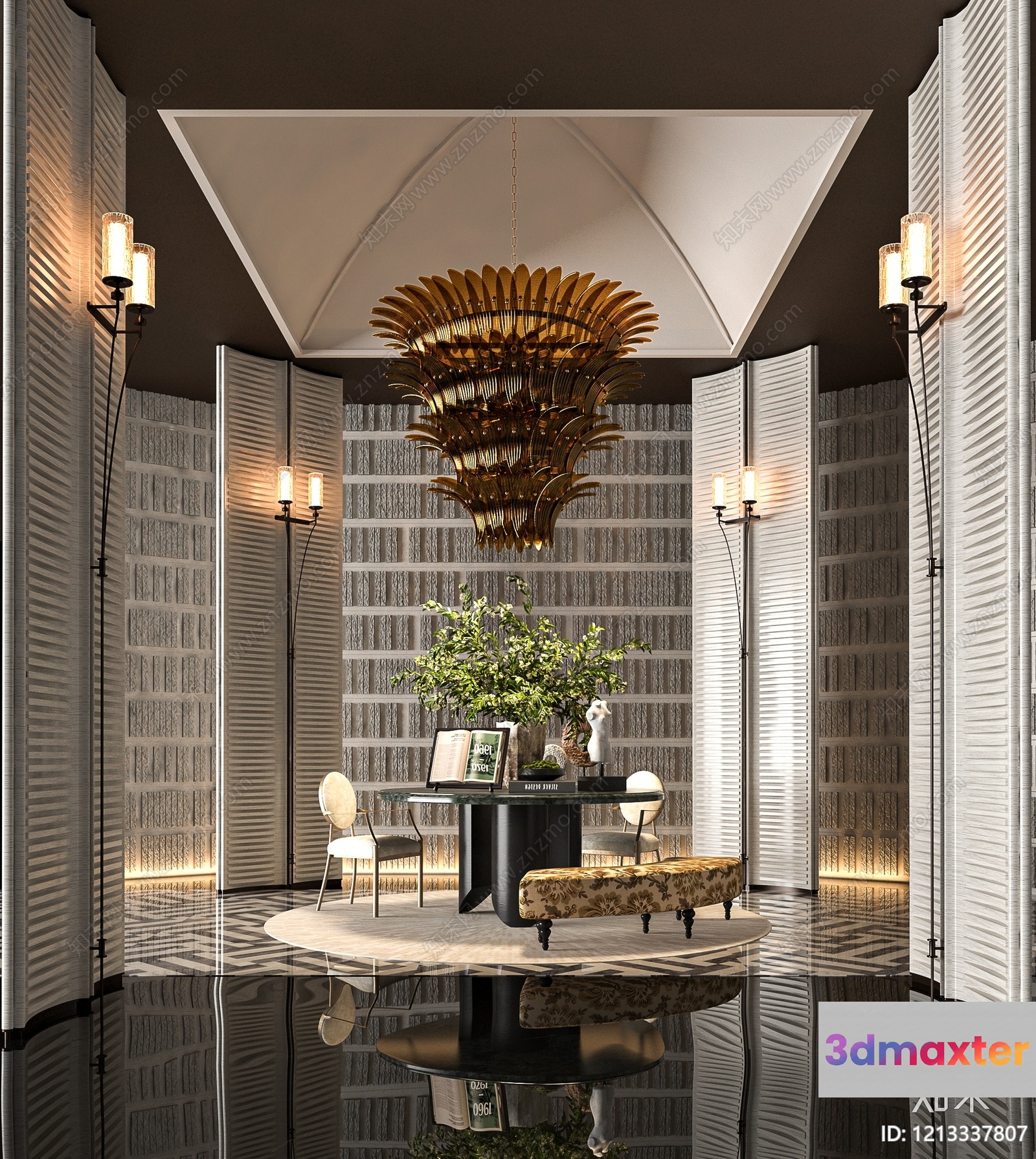Luxurious Office Space 3D Model - 5005 - VRAY Render