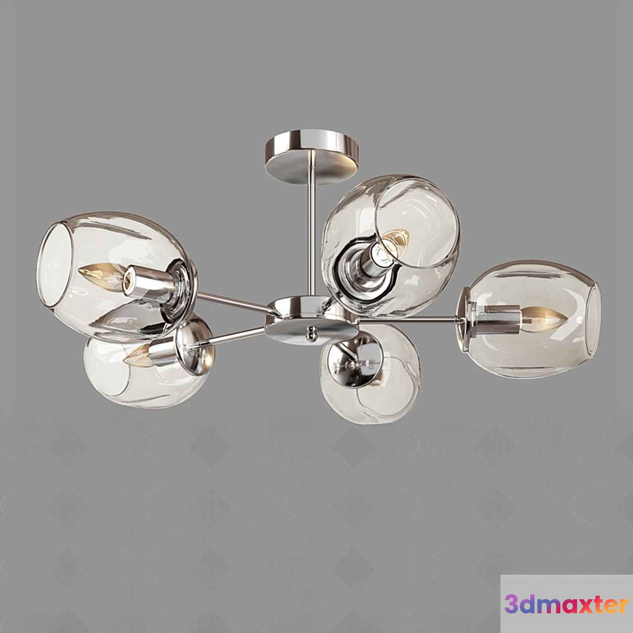 Modern Glass Light Fixture 3D Model - 8500 - VRAY Render