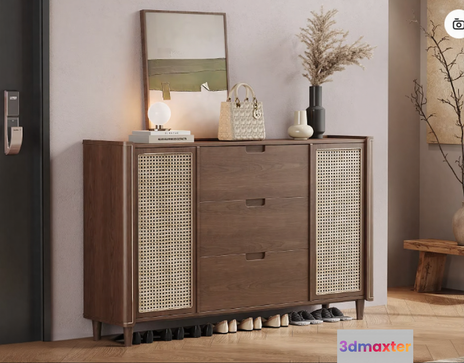 Mid-Century Modern Dresser 3D Model - 10474 - VRAY Render