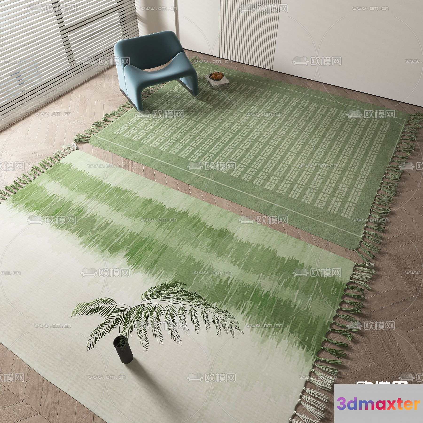 Modern Living Room 3D Model - 10043 - VRAY Render