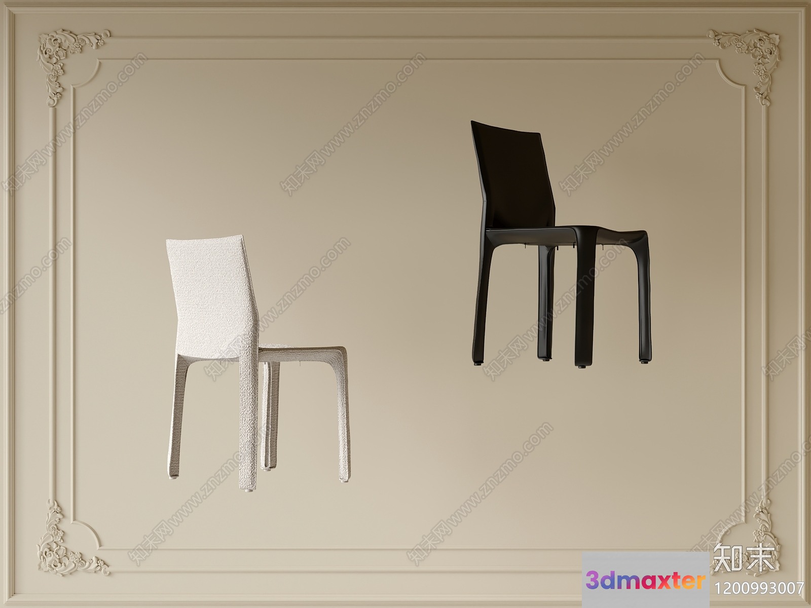 A Pair Of Chairs 3D Model - 17813 - CORONA Render