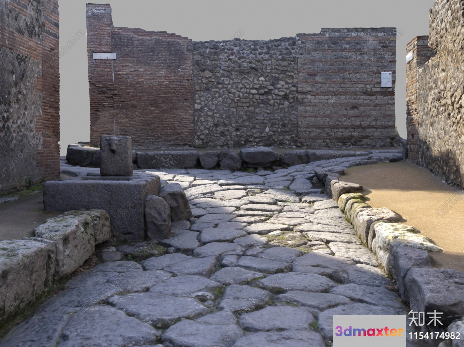 Ancient Stone Road 3D Model - 16789 - VRAY Render