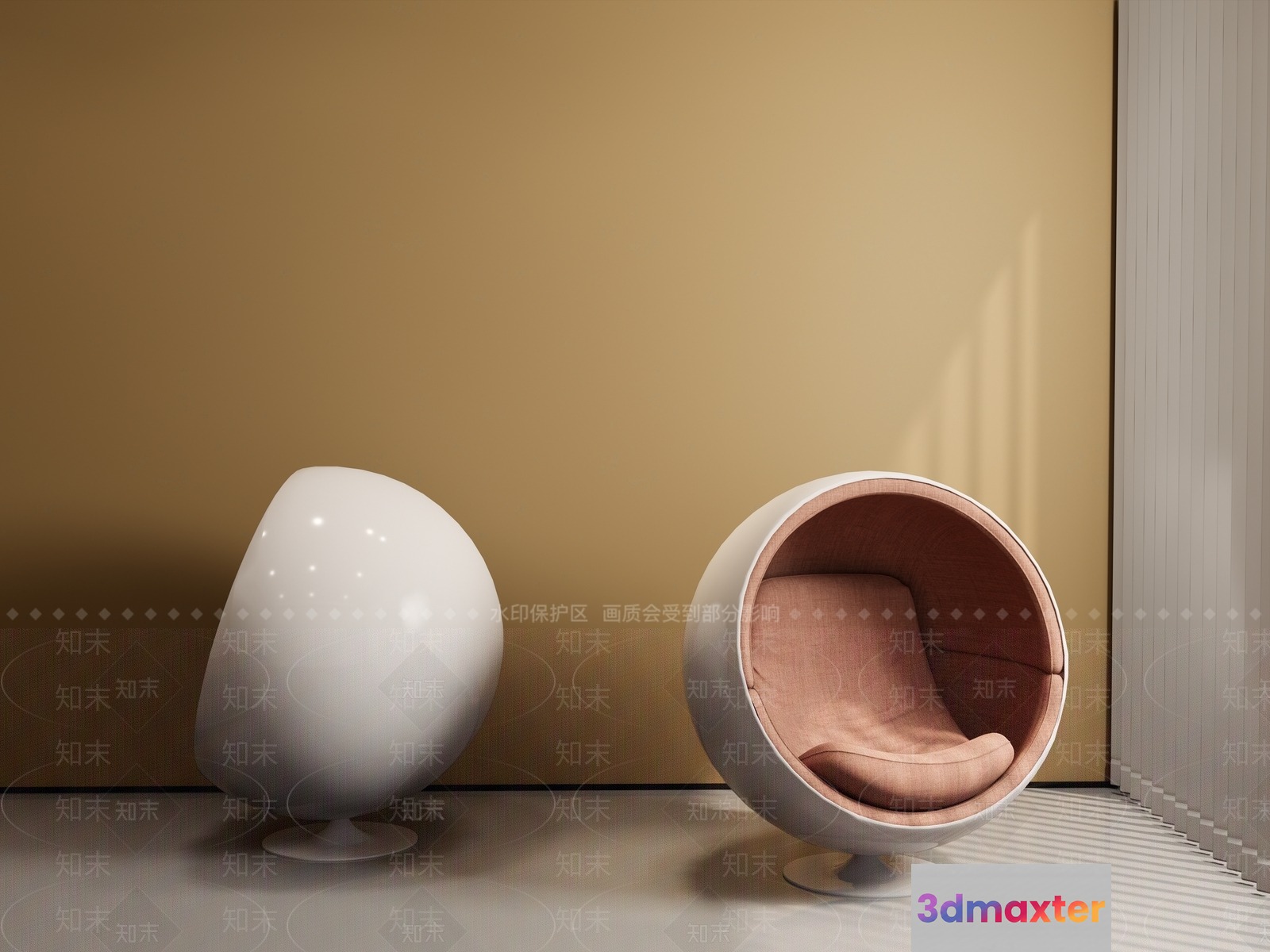 Modern Egg Chair 3D Model - 9234 - VRAY Render