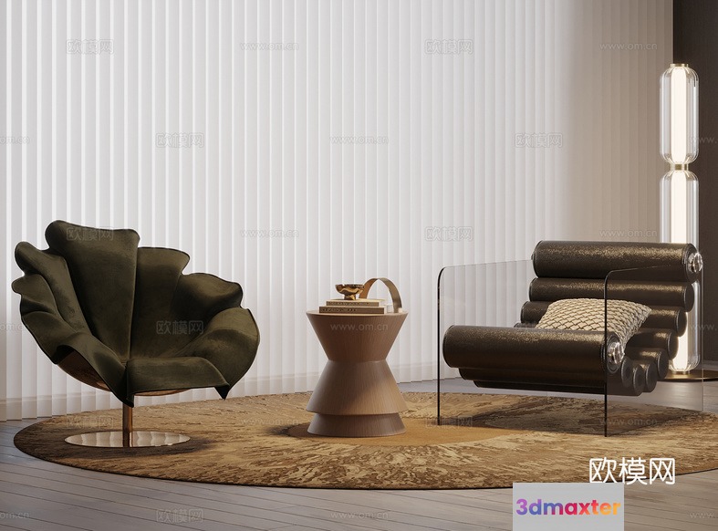 Modern Living Room 3D Model - 14354 - VRAY Render