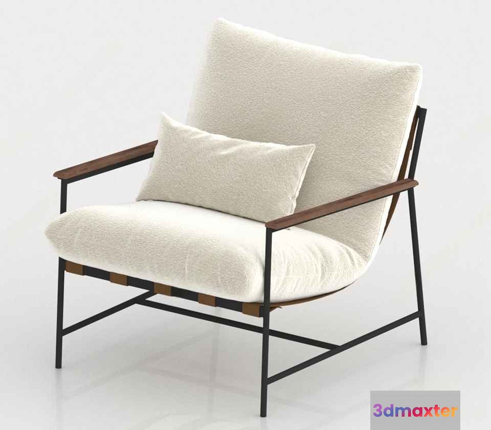 Modern Metal Chair 3D Model - 6532 - VRAY Render