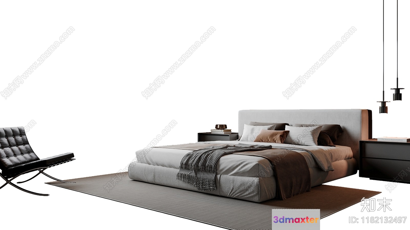 Modern Bedroom Furniture 3D Model - 19086 - VRAY Render