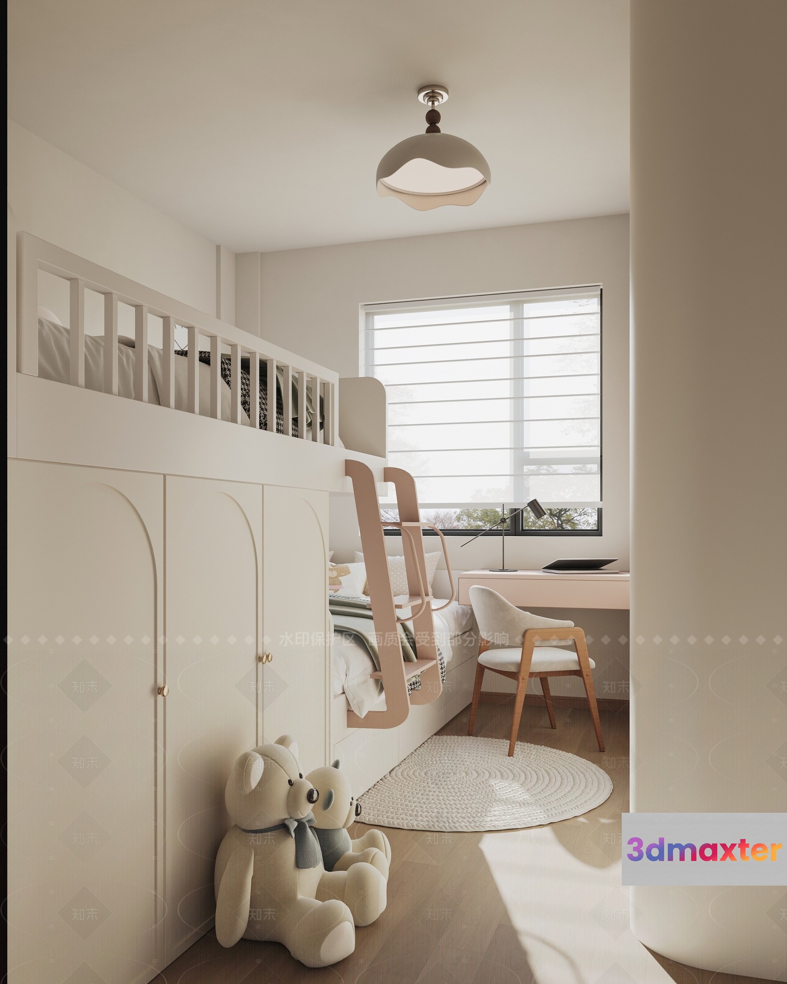 White Bedroom 3D Model - 9874 - VRAY Render