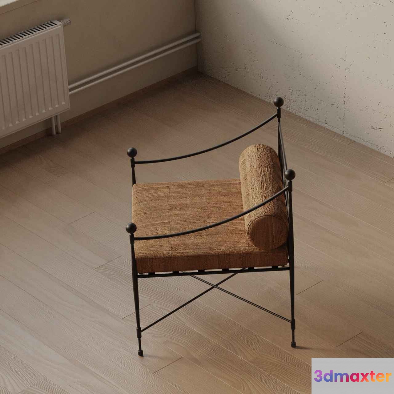A Simple Metal Chair 3D Model - 5379 - VRAY Render