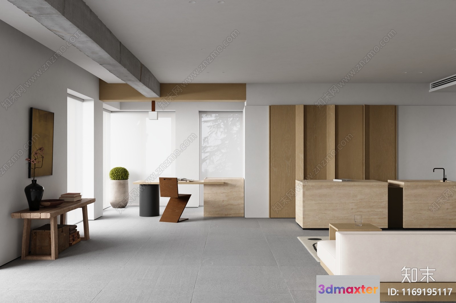 Modern Living Room 3D Model - 13755 - VRAY Render