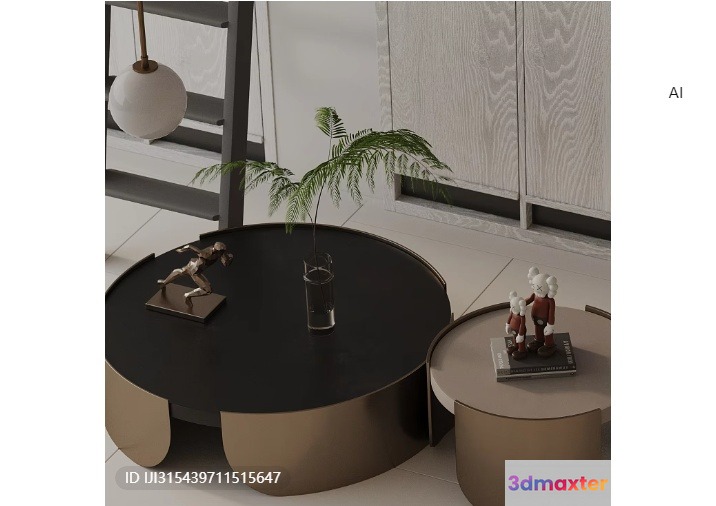 Modern Living Room 3D Model - 7480 - VRAY Render