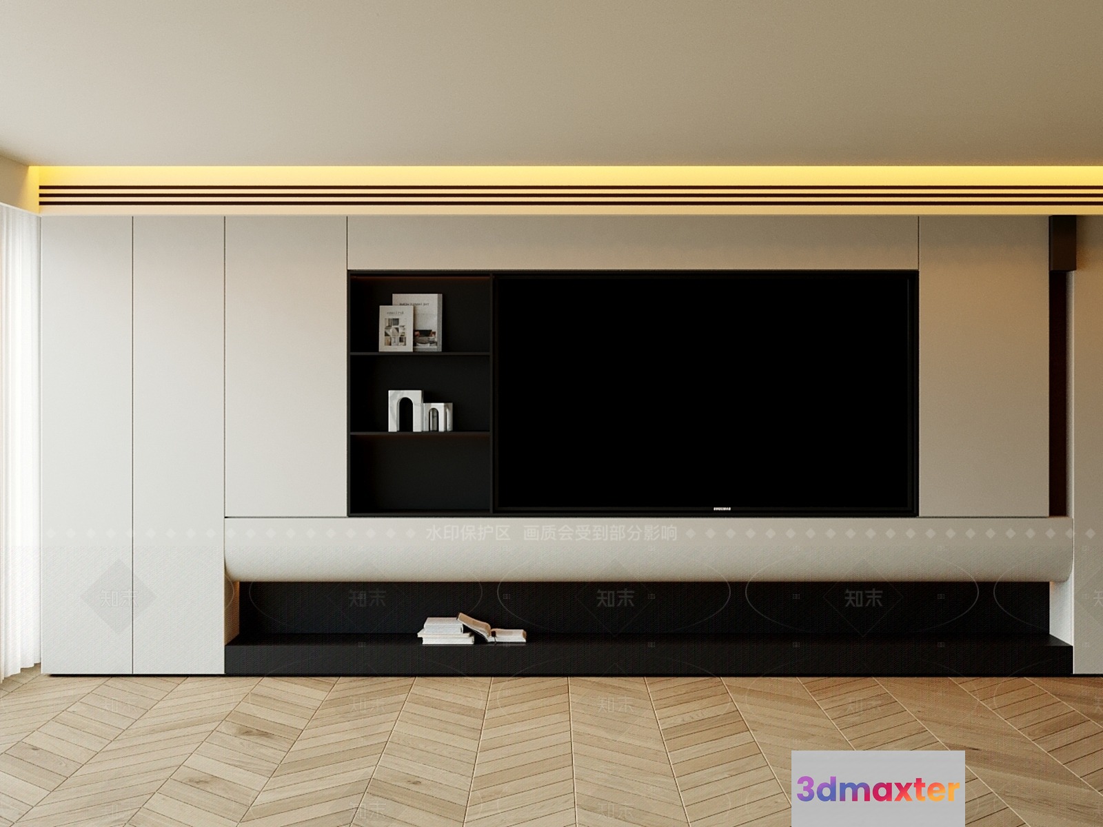 Modern Tv Stand 3D Model - 23359 - CORONA Render