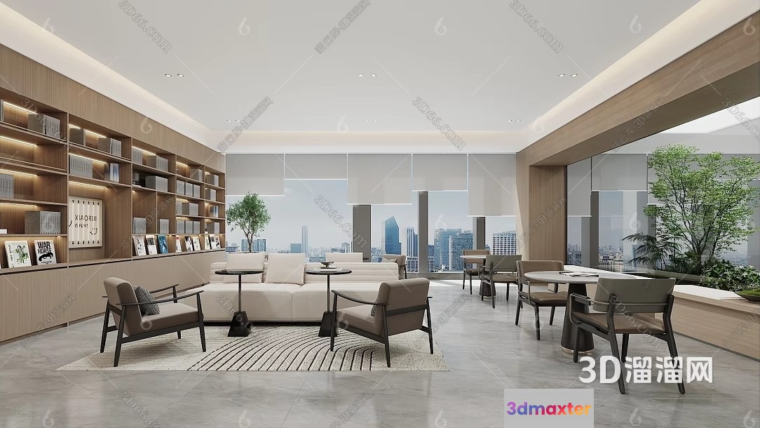 Modern Living Room 3D Model - 4026 - VRAY Render