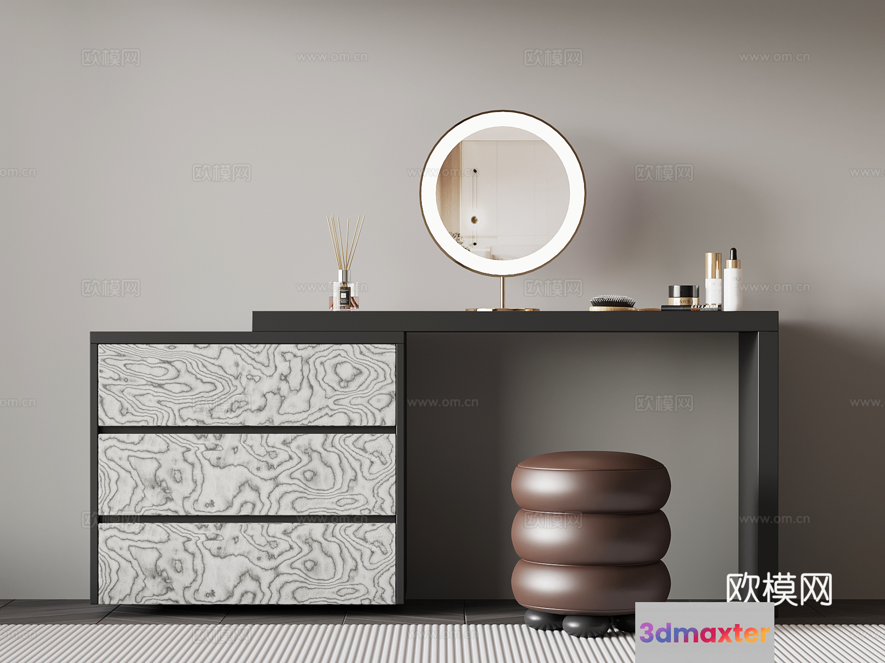 Modern Dressing Table 3D Model - 713 - VRAY Render