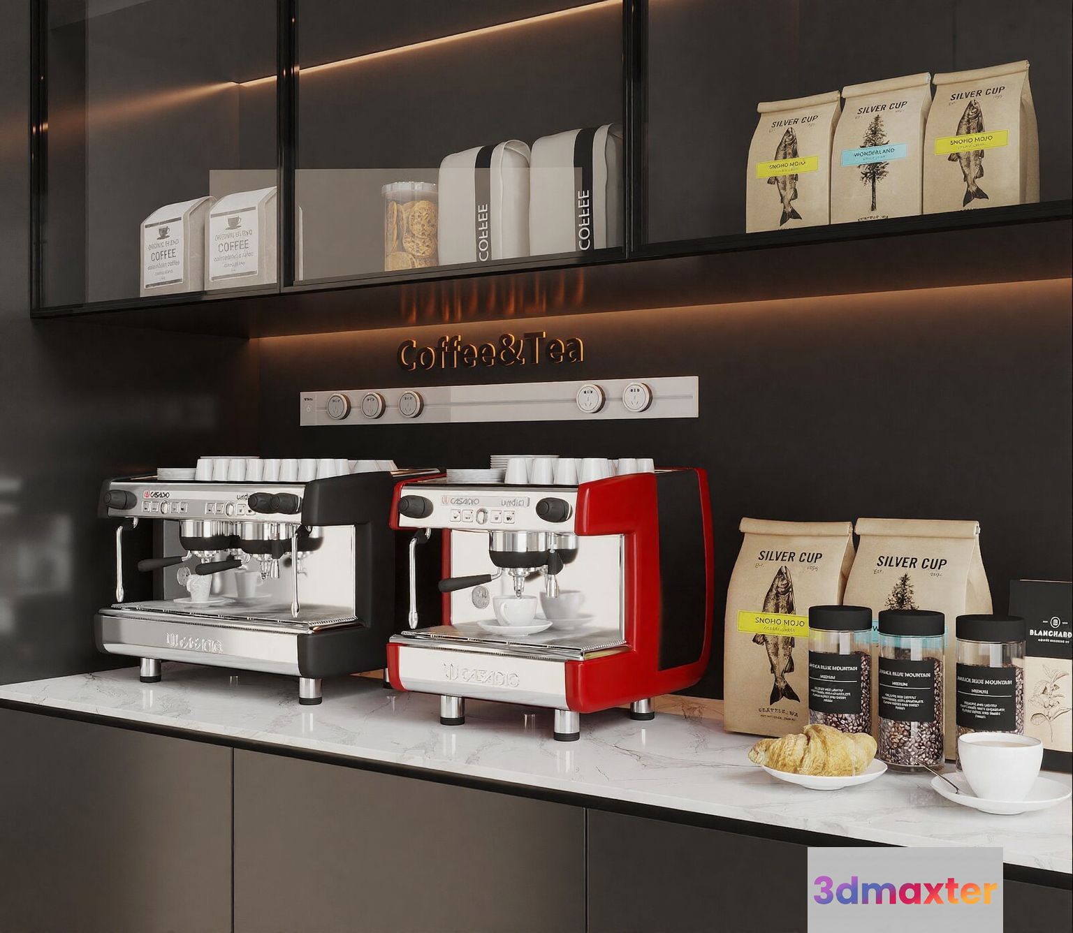 A Coffee And Tea Bar 3D Model - 5271 - CORONA Render