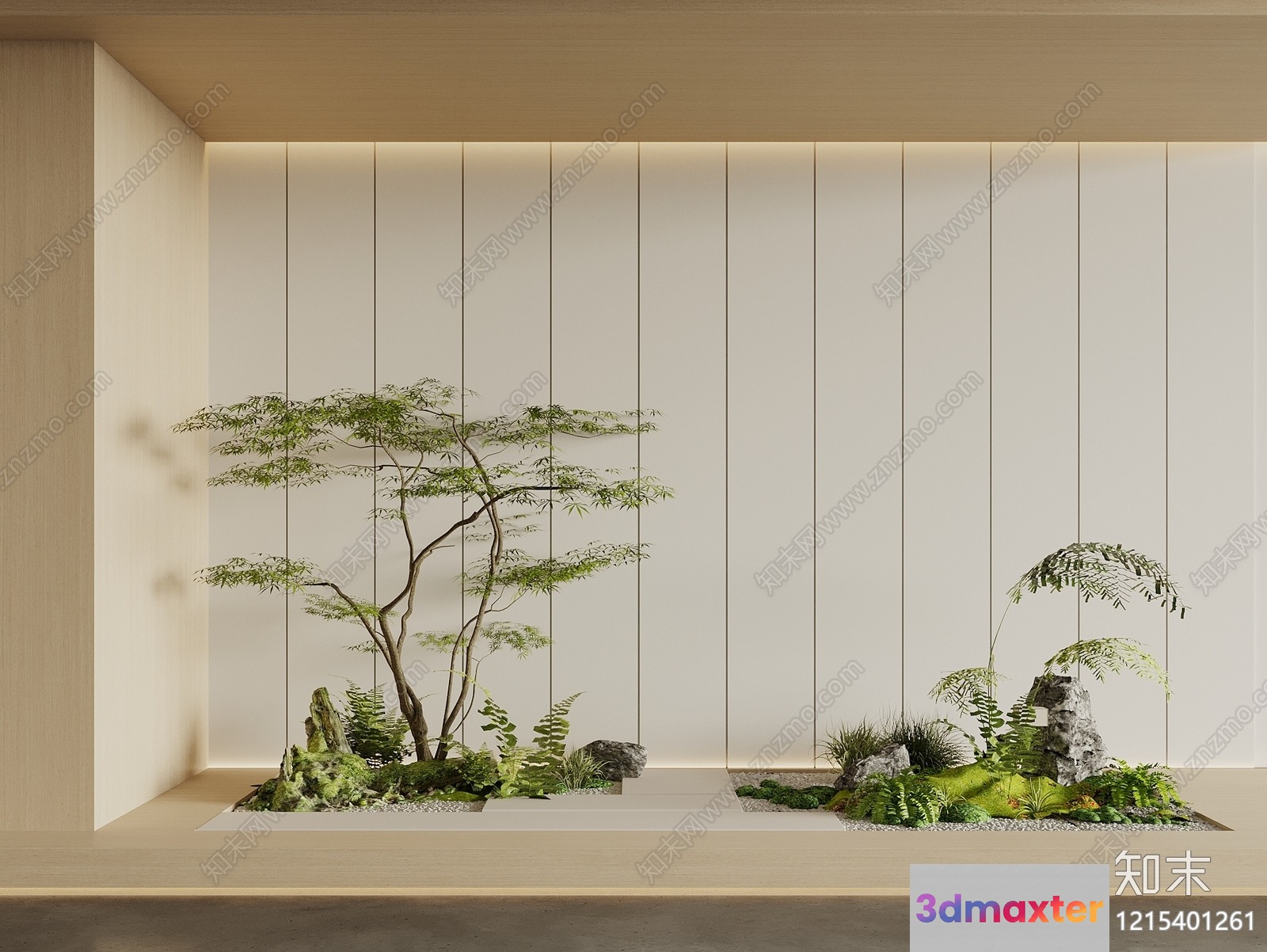 Modern Japanese Garden 3D Model - 17553 - VRAY Render